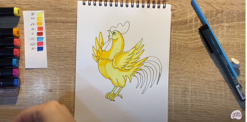 Рисуем Золотой петушок