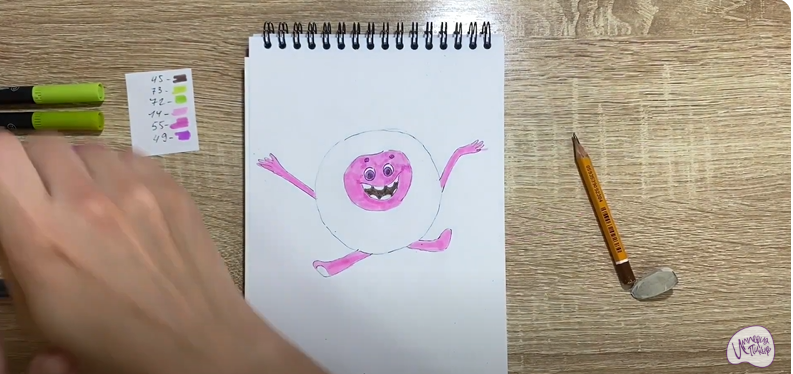 Рисуем Бублик из "Геройчики"