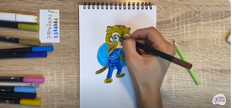 Рисуем Бао из "Супер Мяу"