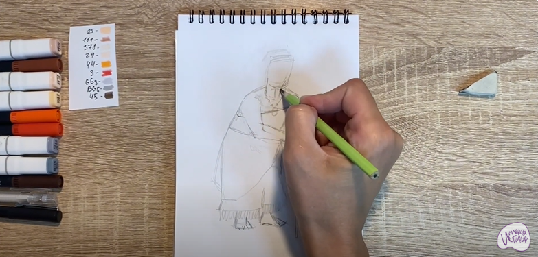 Рисуем Тала из "Моана"