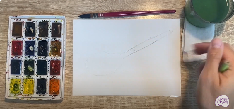 Рисуем Деревянная ложка