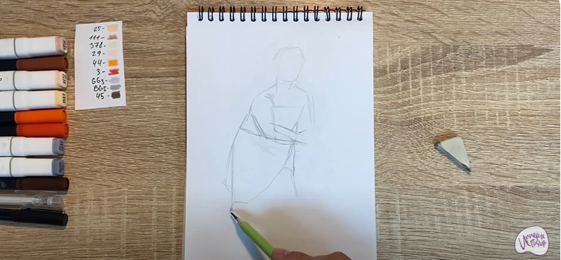 Рисуем Тала из "Моана"