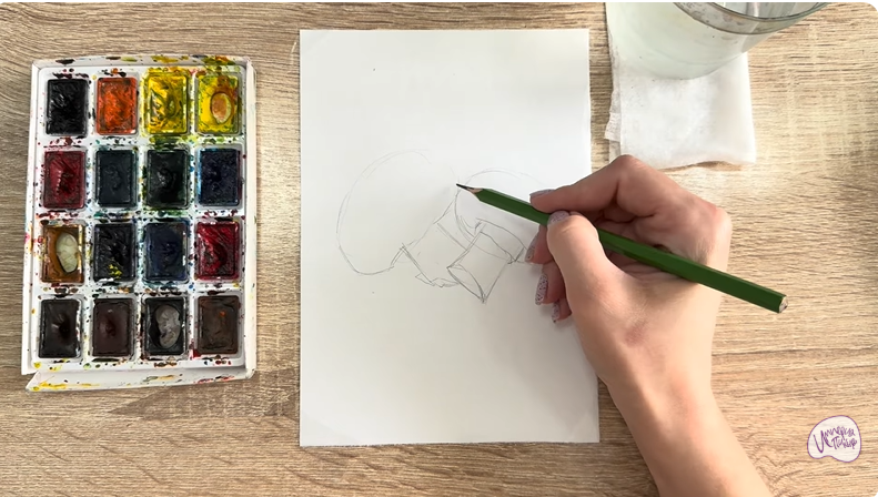 Рисуем Шампиньоны