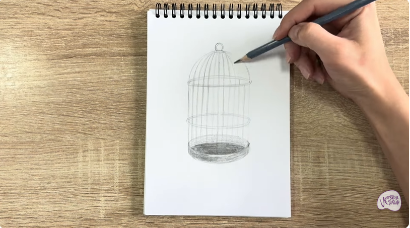 Рисуем Клетка для птиц