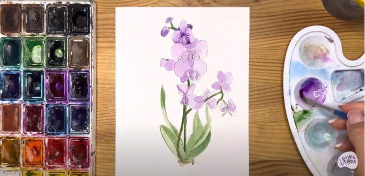 Рисуем Орхидея