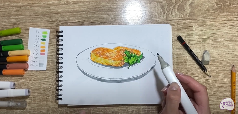 Рисуем Картофельные зразы