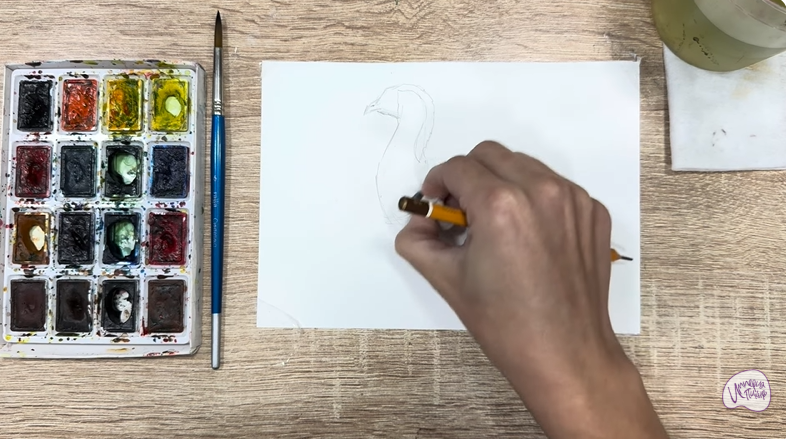 Рисуем Краснозобая казарка