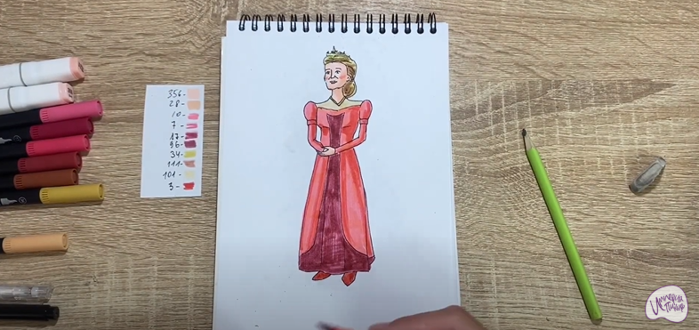 Рисуем Королева Лилиан из "Шрека"