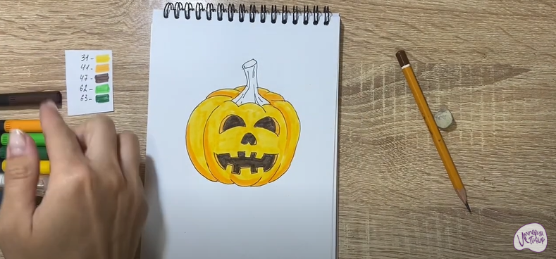 Рисуем Тыква на Хэллоуин