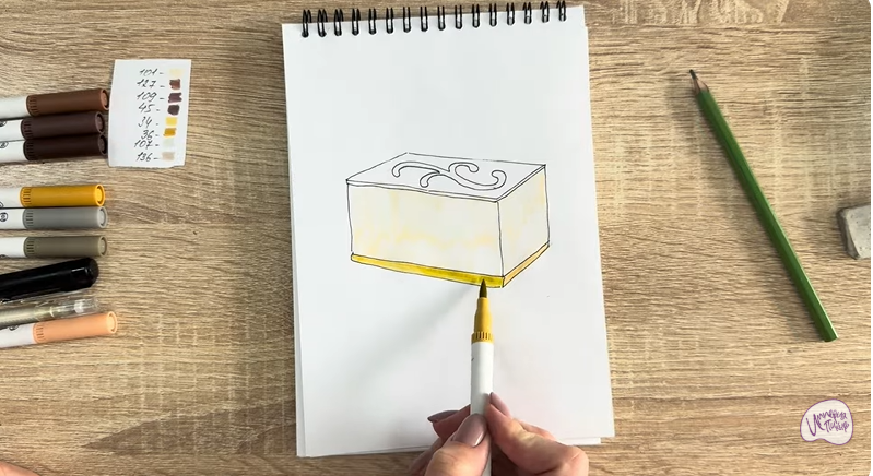 Рисуем Пирожное "Птичье Молоко"