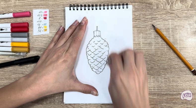 Рисуем Ёлочная игрушка