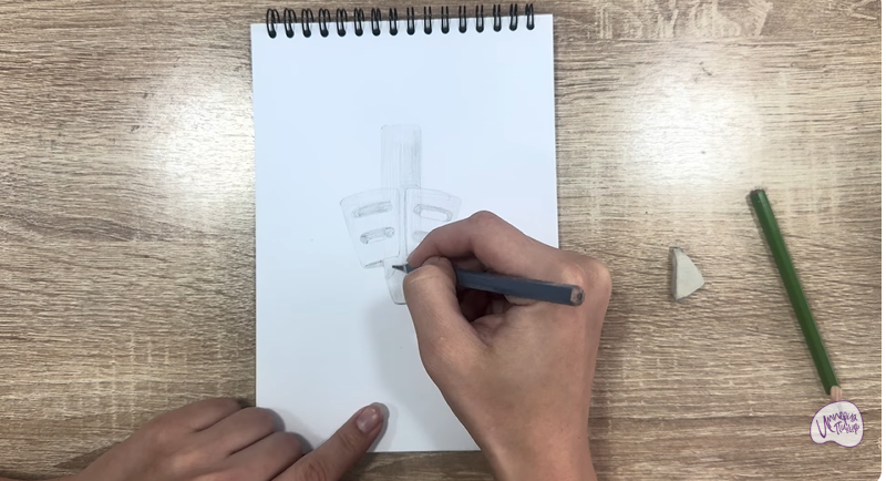 Рисуем Держатель для ручки