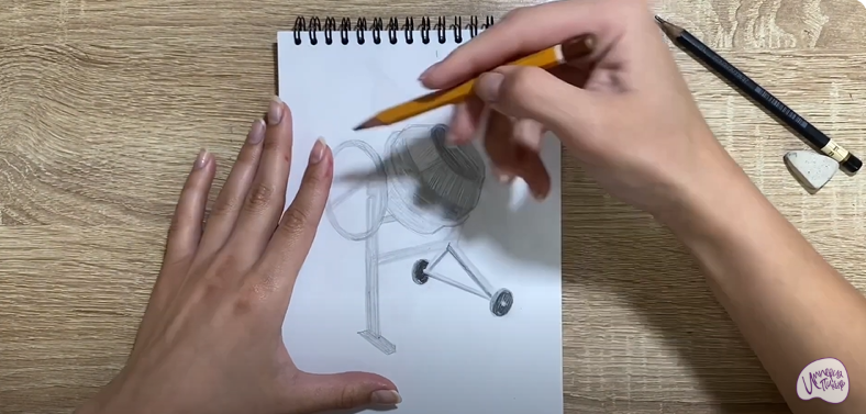 Рисуем Бетономешалка