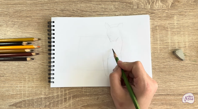 Рисуем Кот породы Оцикет