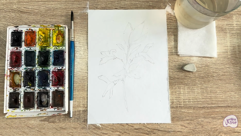 Рисуем Форзиция