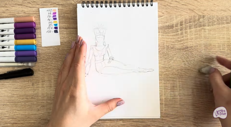 Рисуем Шамаханская Царица из "Три богатыря"