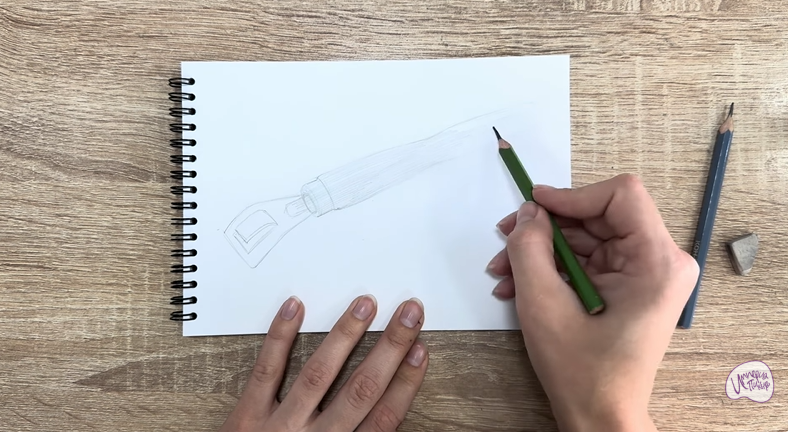 Рисуем Ручка-держатель для сковороды