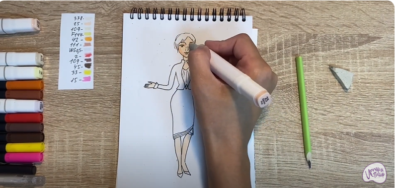 Рисуем Марлен из "Царевны"