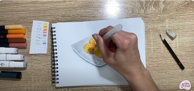 Рисуем Сырные шарики