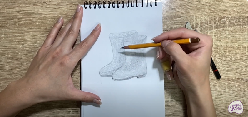 Рисуем Резиновые сапоги
