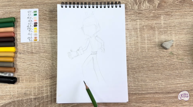 Рисуем Виктор из "герои Энвелла"