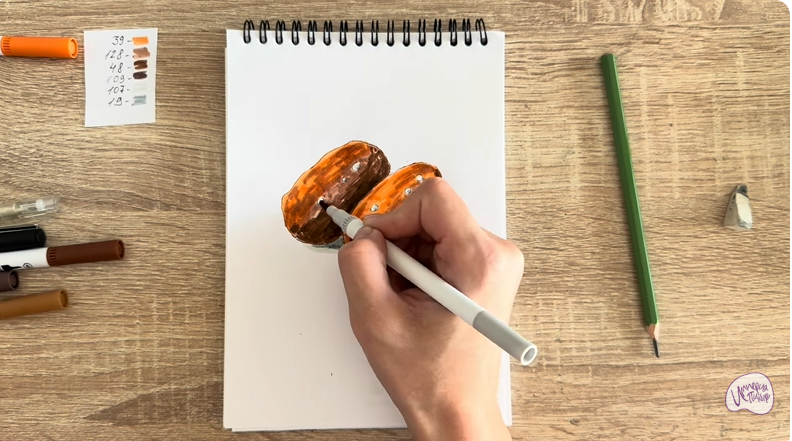 Рисуем Пирожное Картошка