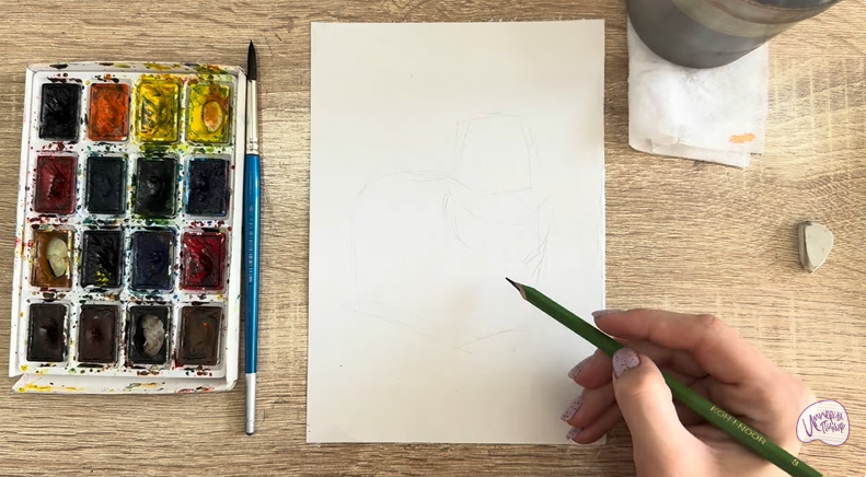 Рисуем Собака породы Ньюфаундленд