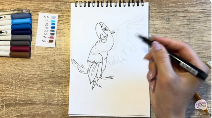 Рисуем Голубчик из "Рио" 