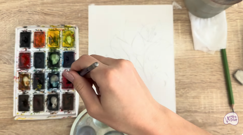 Рисуем Бугенвиллея