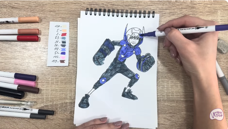 Рисуем Хиро Хамада из "Город Героев"