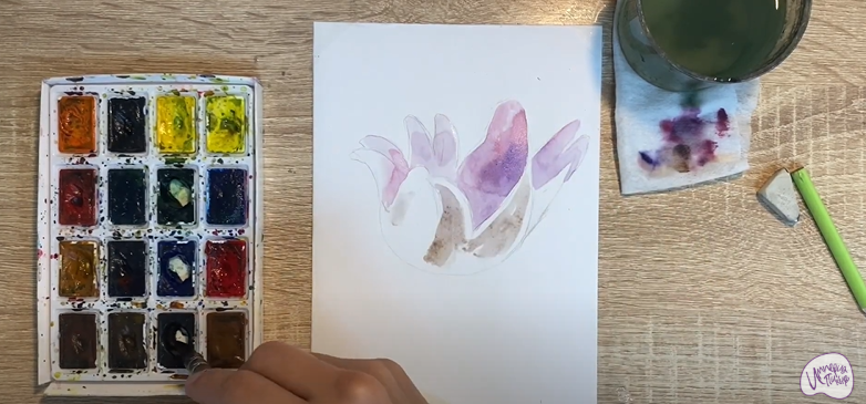 Рисуем Саркосфера корончатая