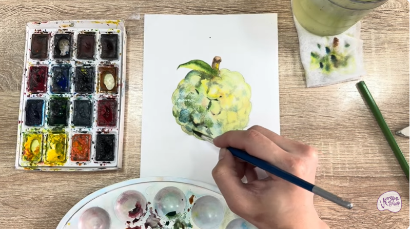 Рисуем Сахарное яблоко