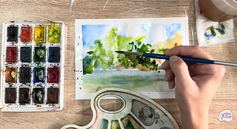 Рисуем Озеро Сукко