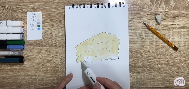 Рисуем Сыр с плесенью