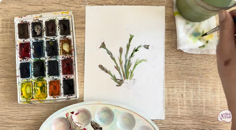 Рисуем Мать-и-мачеха