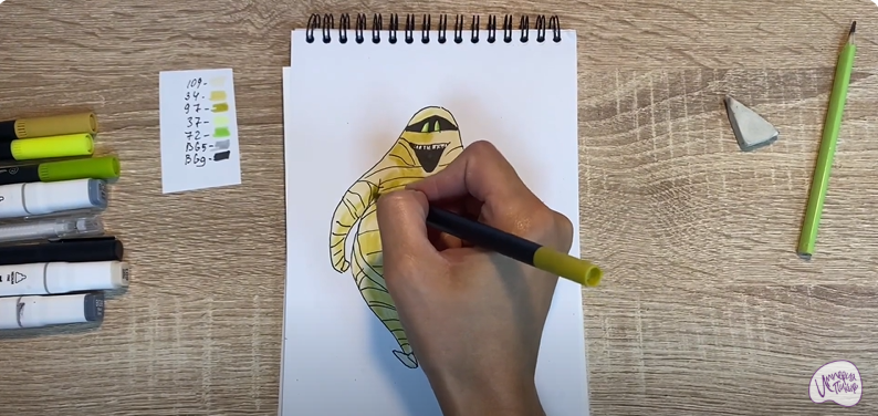 Рисуем Мюррей из "Монстры на каникулах"