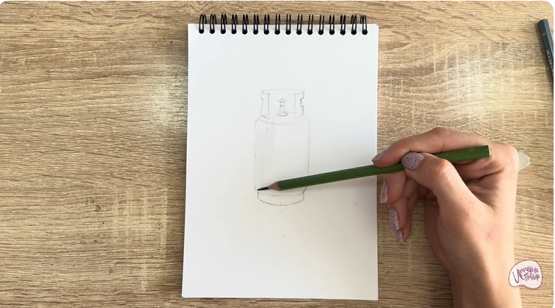 Рисуем Газовый баллон