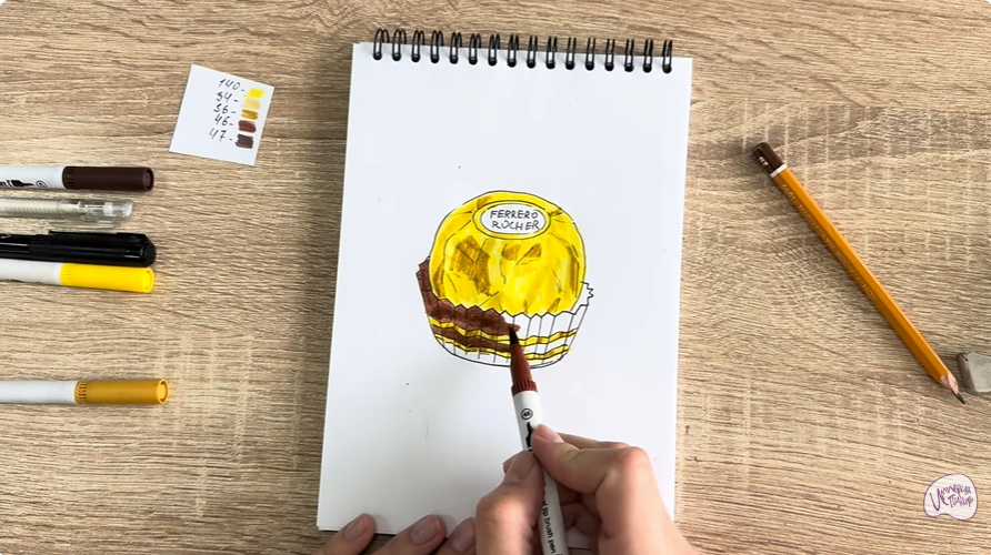 Рисуем Конфета Ферреро