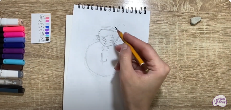 Рисуем Варя из мультика "Чуч-Мяуч"