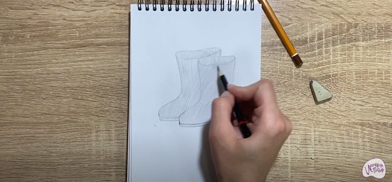 Рисуем Резиновые сапоги