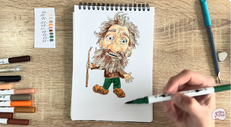 Рисуем Нафаня из фильма "Домовёнок Кузя"