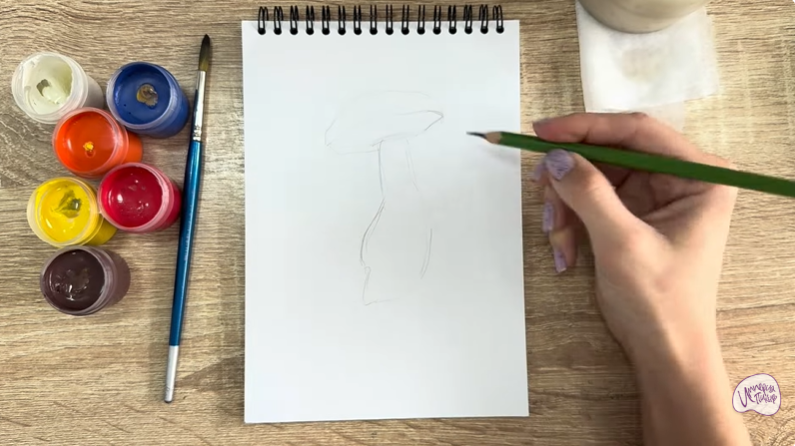 Рисуем Жёлчный гриб