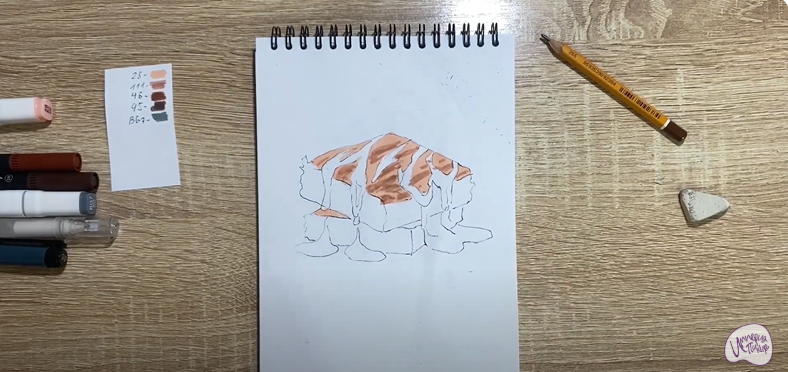 Рисуем Шоколадный брауни