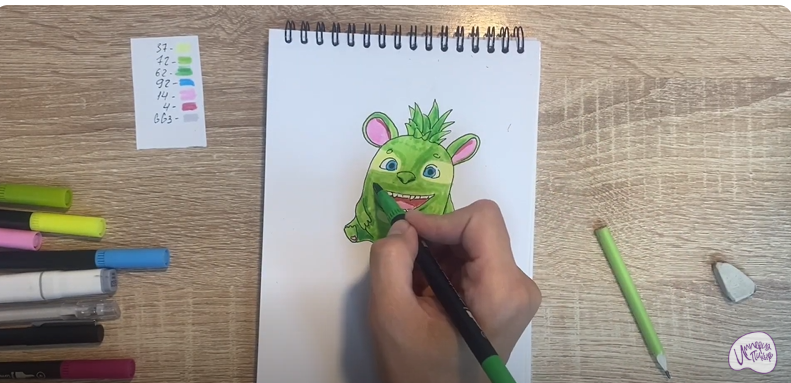 Рисуем Пиля из "Монсики"