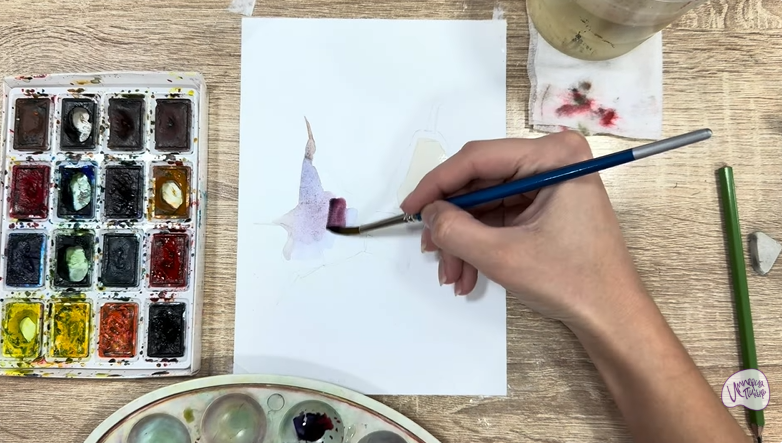 Рисуем Водяной орех