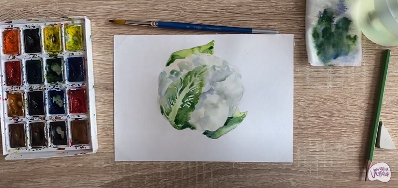 Рисуем Цветная капуста