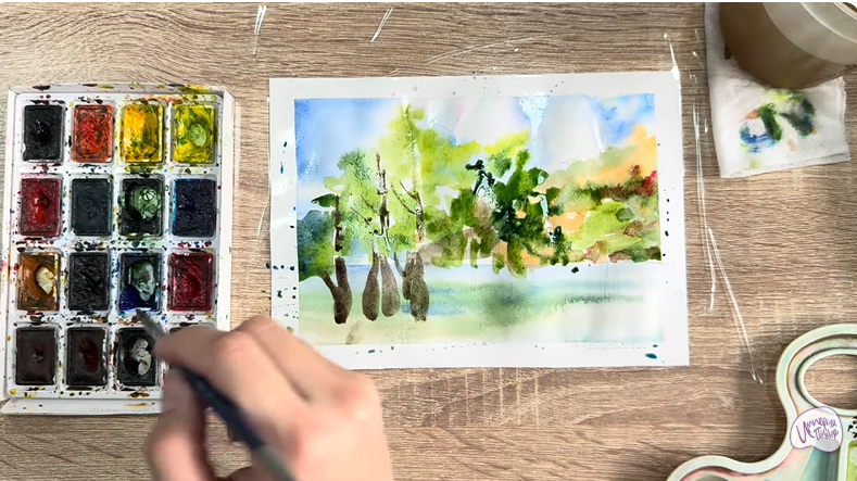 Рисуем Озеро Сукко