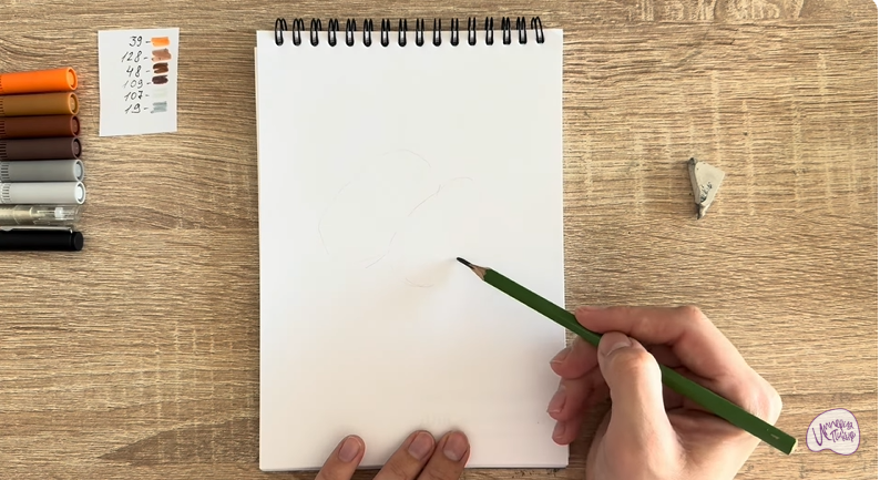 Рисуем Пирожное Картошка