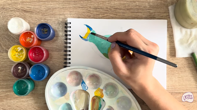 Рисуем Рыба-попугай