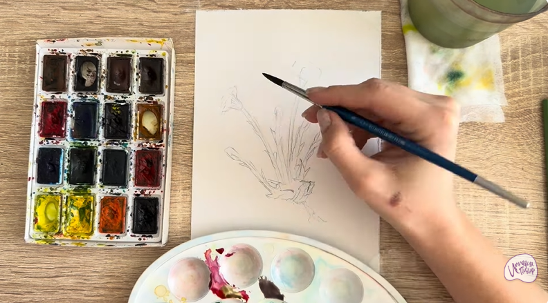 Рисуем Мать-и-мачеха